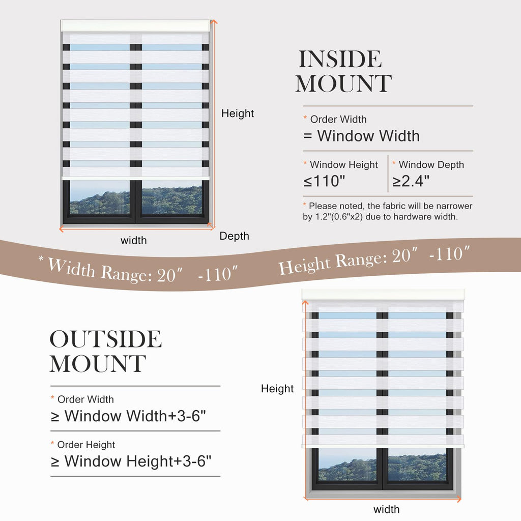 Motorized Zebra Blinds, Automatic Shades for Indoor Windows Work with HomeKit, Alexa, Google Home, Customized