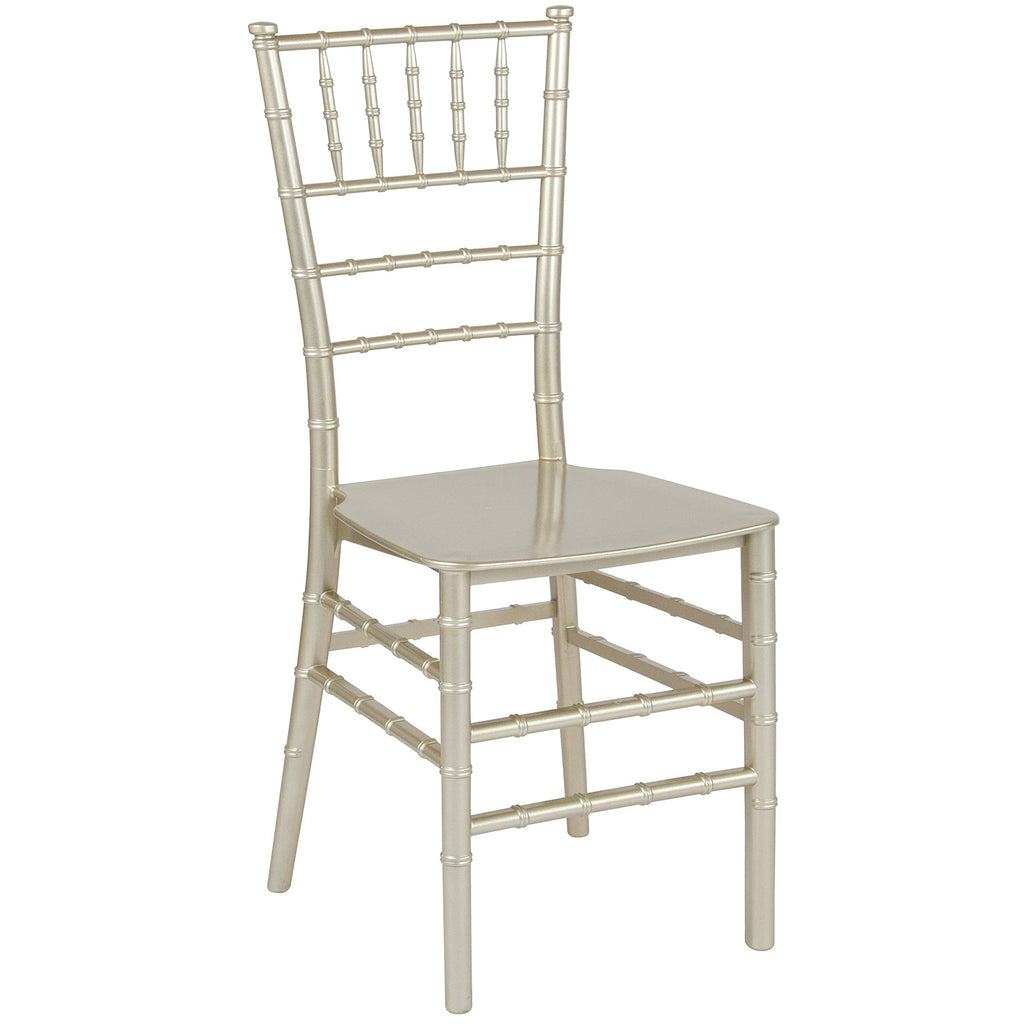 2 Pack HERCULES Series Champagne Resin Stacking Chiavari Chair