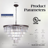 Modern Crystal Chandelier - Luxury 5-Tier Contemporary Pendant Ceiling Lamp Fixture for Dining Room, Living Room, Hotel - Oil Rubbed Bronze Finish A107-B0B4NQHM78