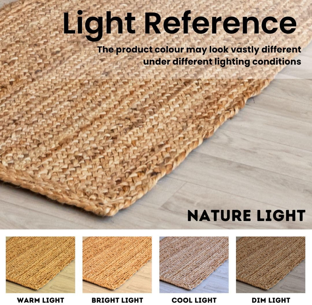 Oval Braided Jute Area Rug | 2. | Natural