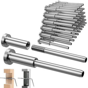 Invisible Cable Railing Kit - 50 Pack 1/8" T316 Stainless Steel Invisible Receiver Swage Stud End for 2"x2" Wood