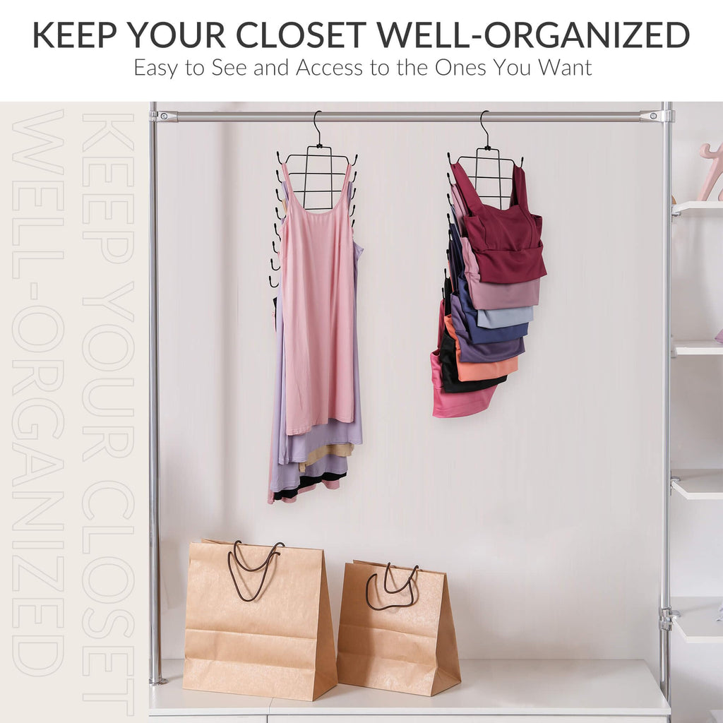 6 Pack Tank Top Hanger, Bra Organizer for Closet, Space Saving