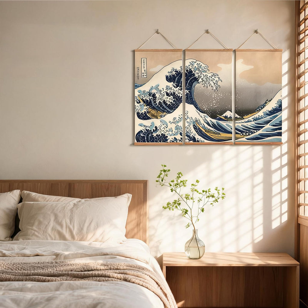 Traditional Japanese Scroll Wall Art - The Great Wave off Kanagawa