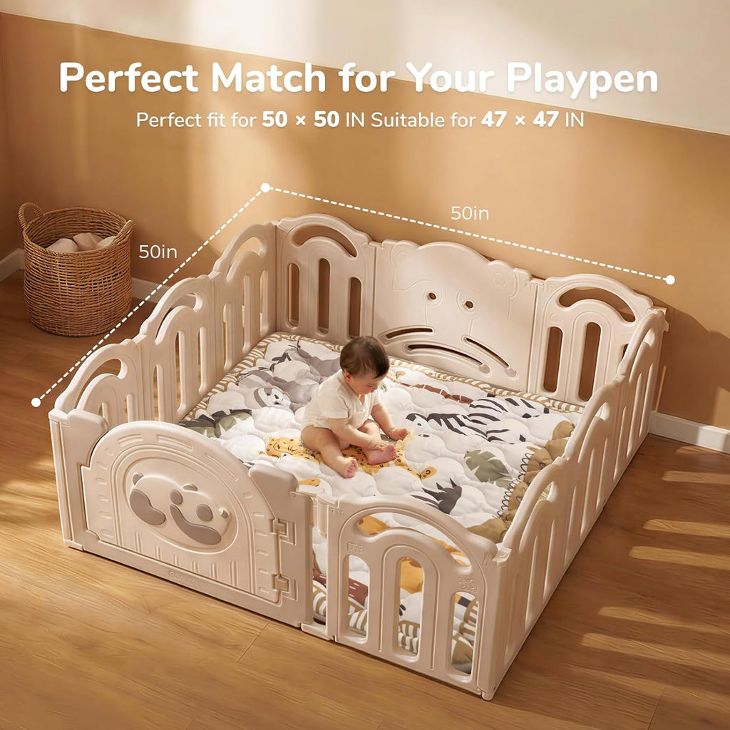 Baby Play Mat for Floor, 50"x50" Thickened Playpen Mat