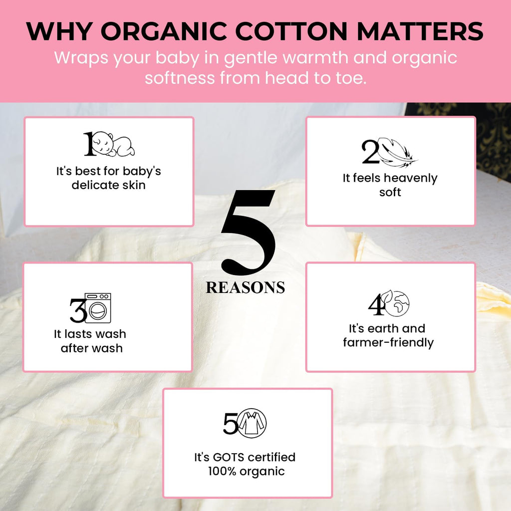 Muslin Swaddle Blankets, 100% Organic Cotton, Baby Wrap for Boys and Girls, Soft Breathable and Skin-Friendly
