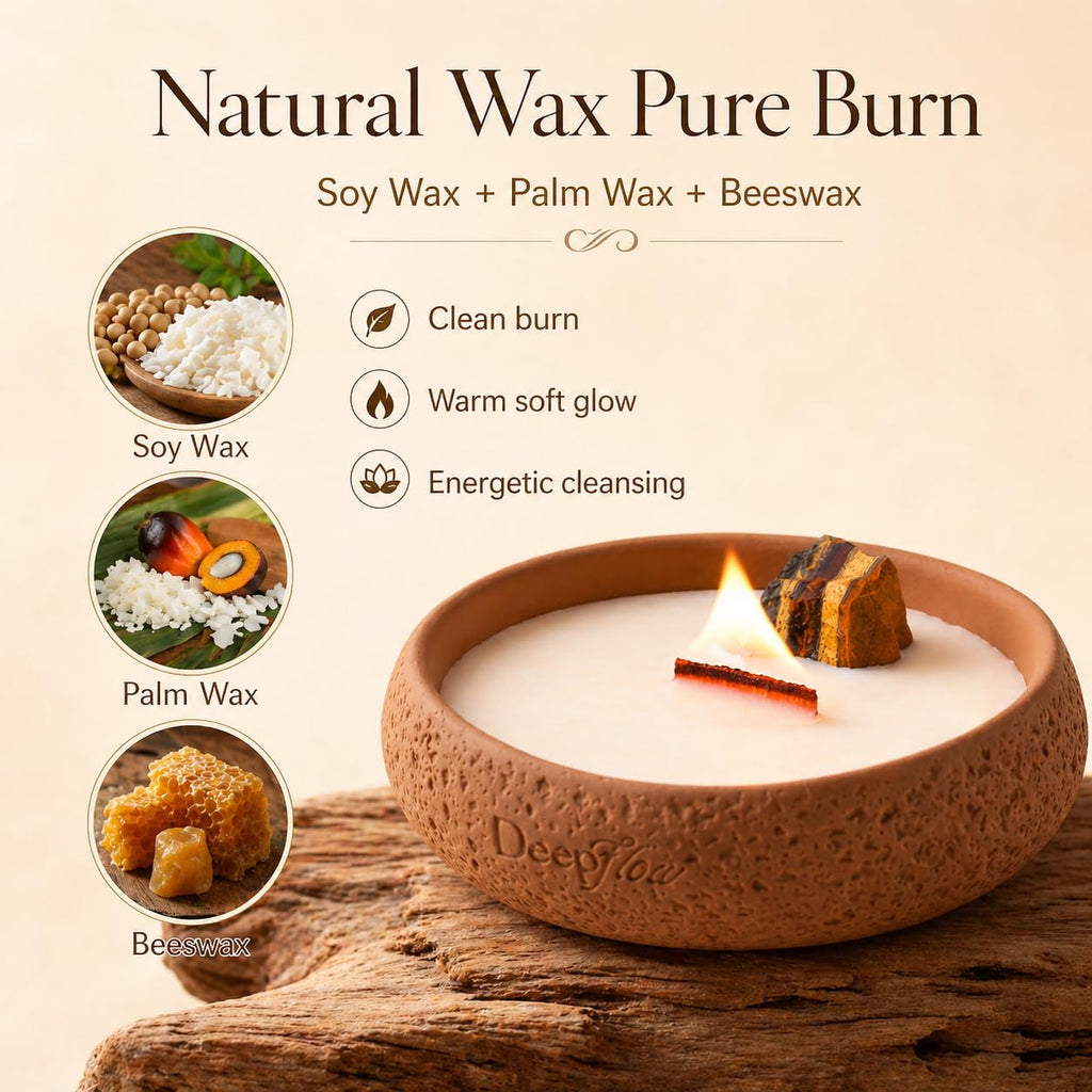 Tiger's Eye Luxury Protection Candle - Jangchub Gold Ritual, Confidence & Grounding Scented Candle for Manifestation