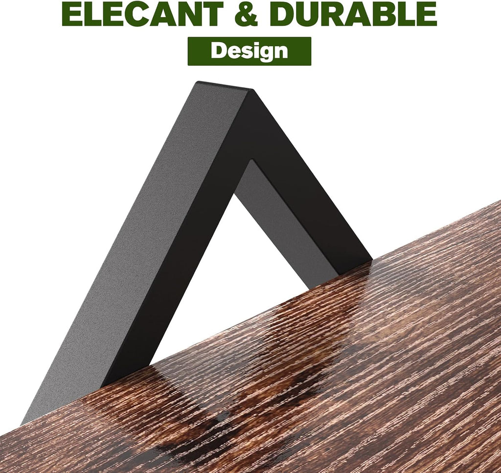 Set of 3 Floating Wall Shelves for Plants, Brown | Wall Planters for Indoor Plants, Wall Plant Holder, Plant Stand