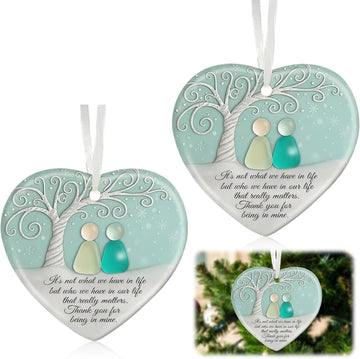 Real Sea Glass Friendship Ornament for Women (2)