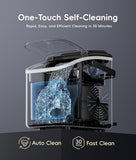 Portable Ice Makers Countertop, 8 Cubes in 6 Mins, 26lbs/Day, Bullet Ice Maker Machine with 2 Ice Sizes