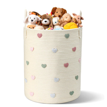 Macaron Heart Nursery Hamper Cotton Rope Basket