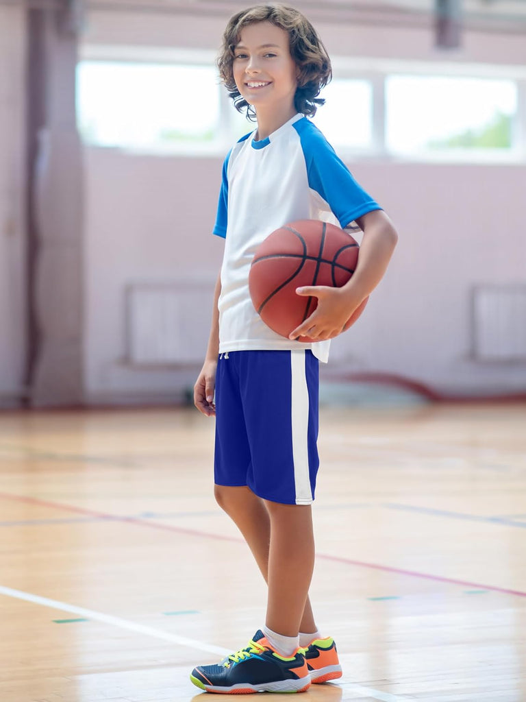 4 Pack Boys Shorts Boys Athletic Basketball Shorts Boys Mesh Quick Dry Shorts Soccer Shorts Gym Clothes for Summer