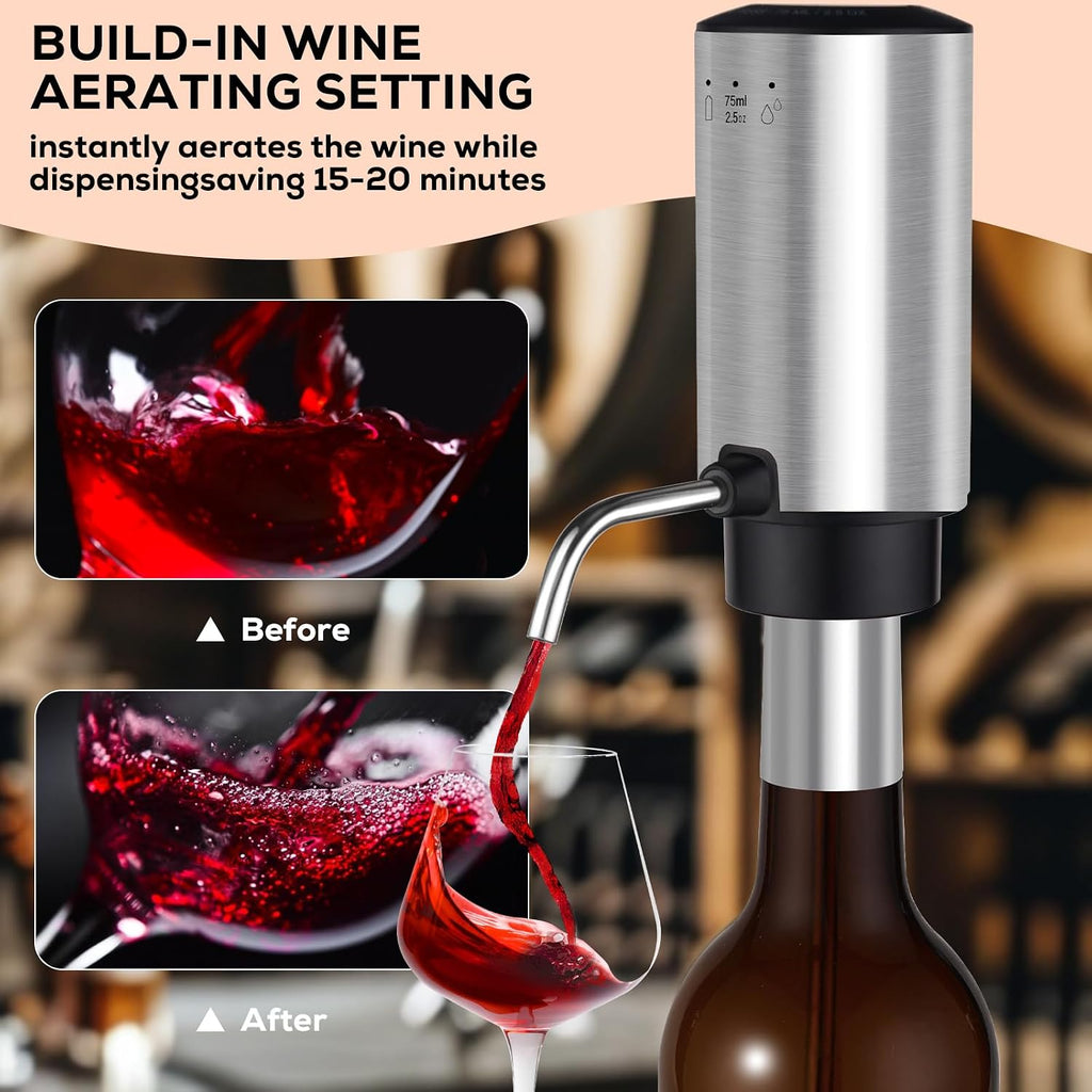 Electric Wine Aerator 3-in-1 Automatic Wine Decanter & Dispenser