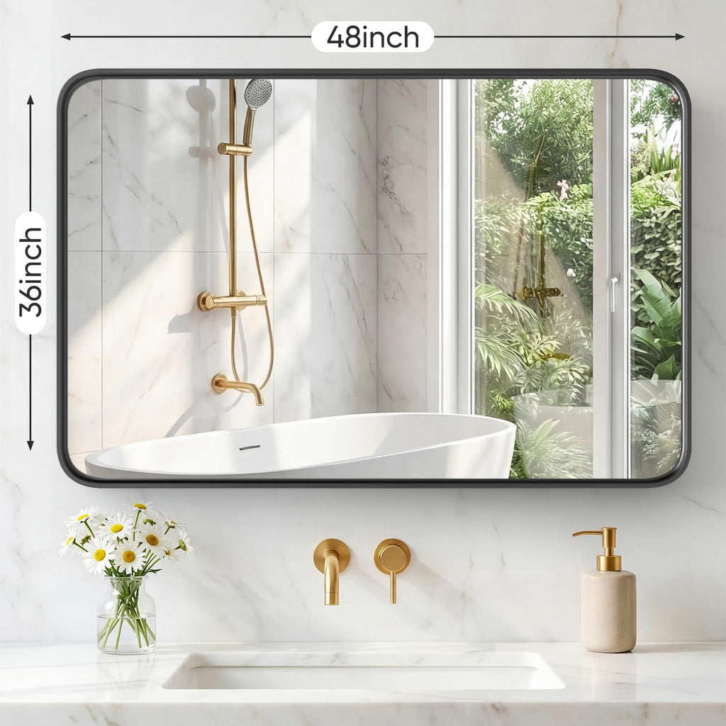 Bathroom Mirror 48x36 Inch, Vanity Mirror for Wall