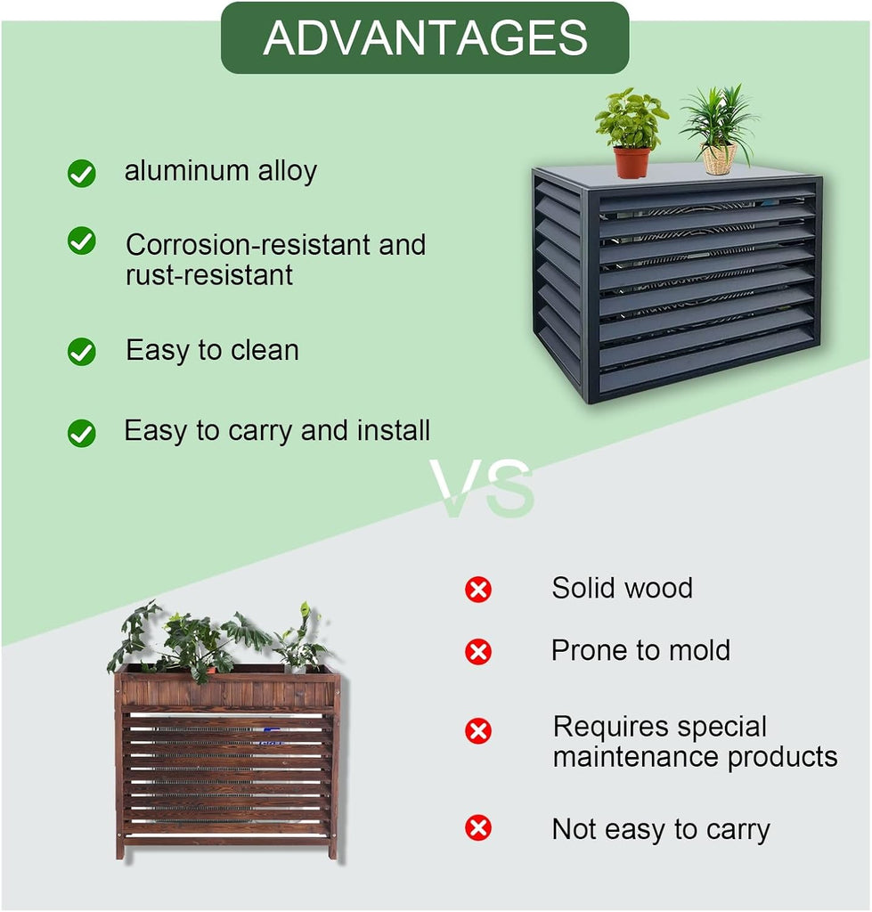 Air Conditioner Privacy Fence,Aluminum Alloy Privacy Fence Screen,Trash Can Enclosures,Ac Unit Fence,Outdoor Privacy