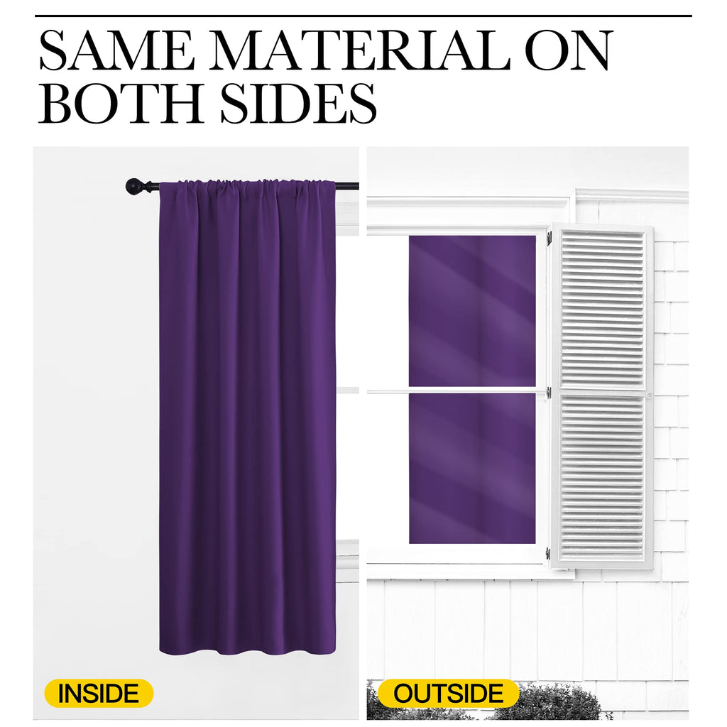 Kitchen Curtains, Short Blackout Curtains & Drapes, Home Decoration Window Treatment Cafe Curtain Panels with Rod