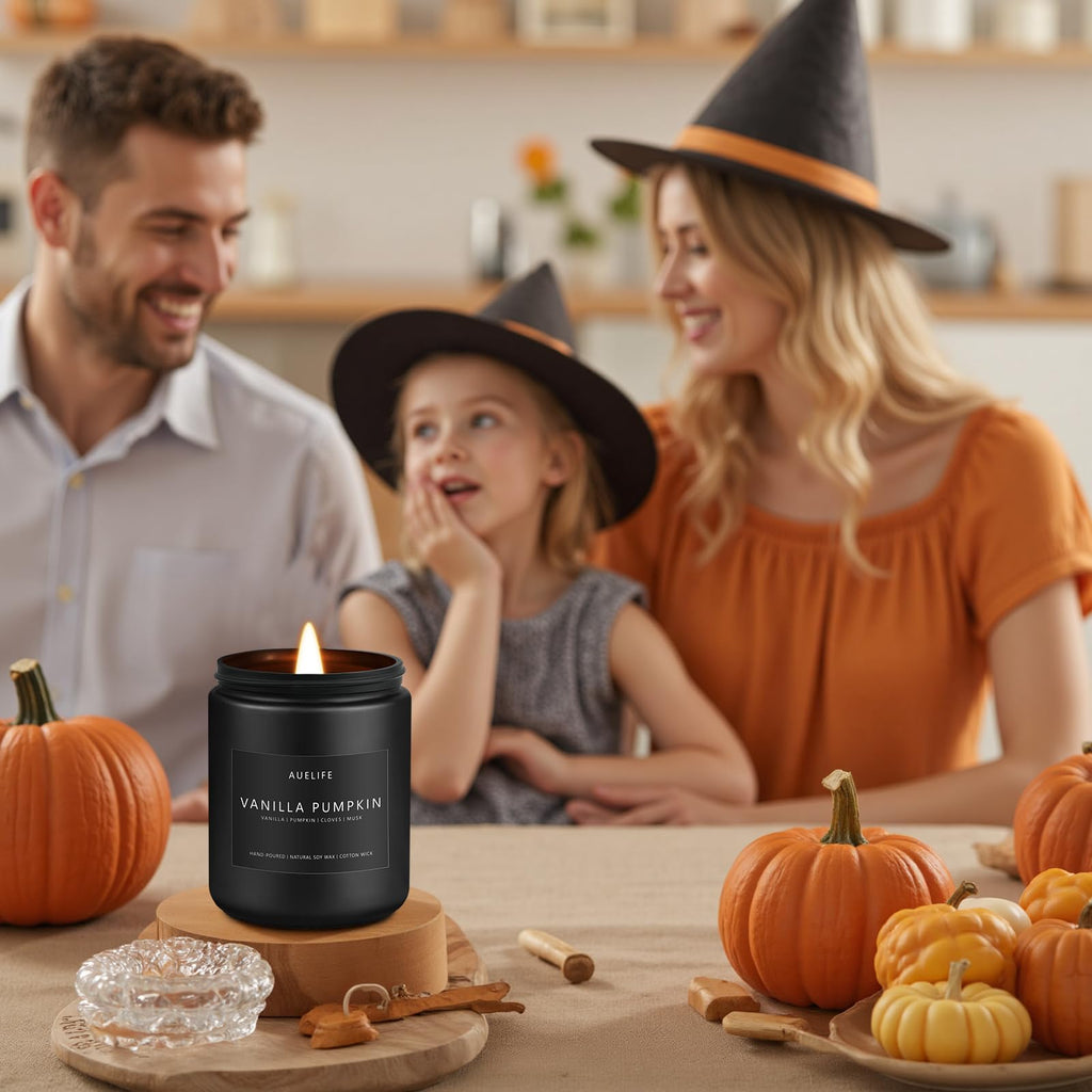 Fall Candle Set Scented, Soy Wax, 4 Pack 28 oz