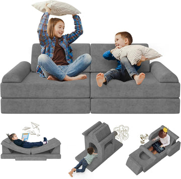 Toddler Couch, Piece Modular Kids Play Couch for Playroom