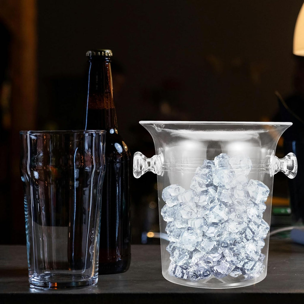 Acrylic Ice Bucket with Handles for Bars and Nightclubs