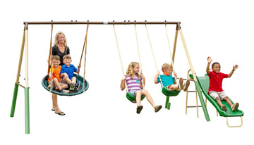 SuperDisc Swing Set - 5 User, Playground Set for Kids with Frame Anchors