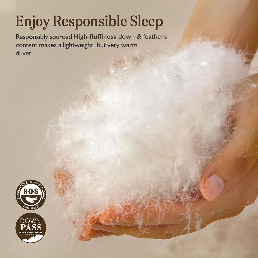 Lightweight Organic Feather Down Comforter King