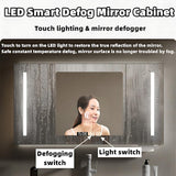 Bathroom Vanity with Sink - Modern Bathroom Sink Cabinet and LED Intelligent defog Mirror Cabinet Set