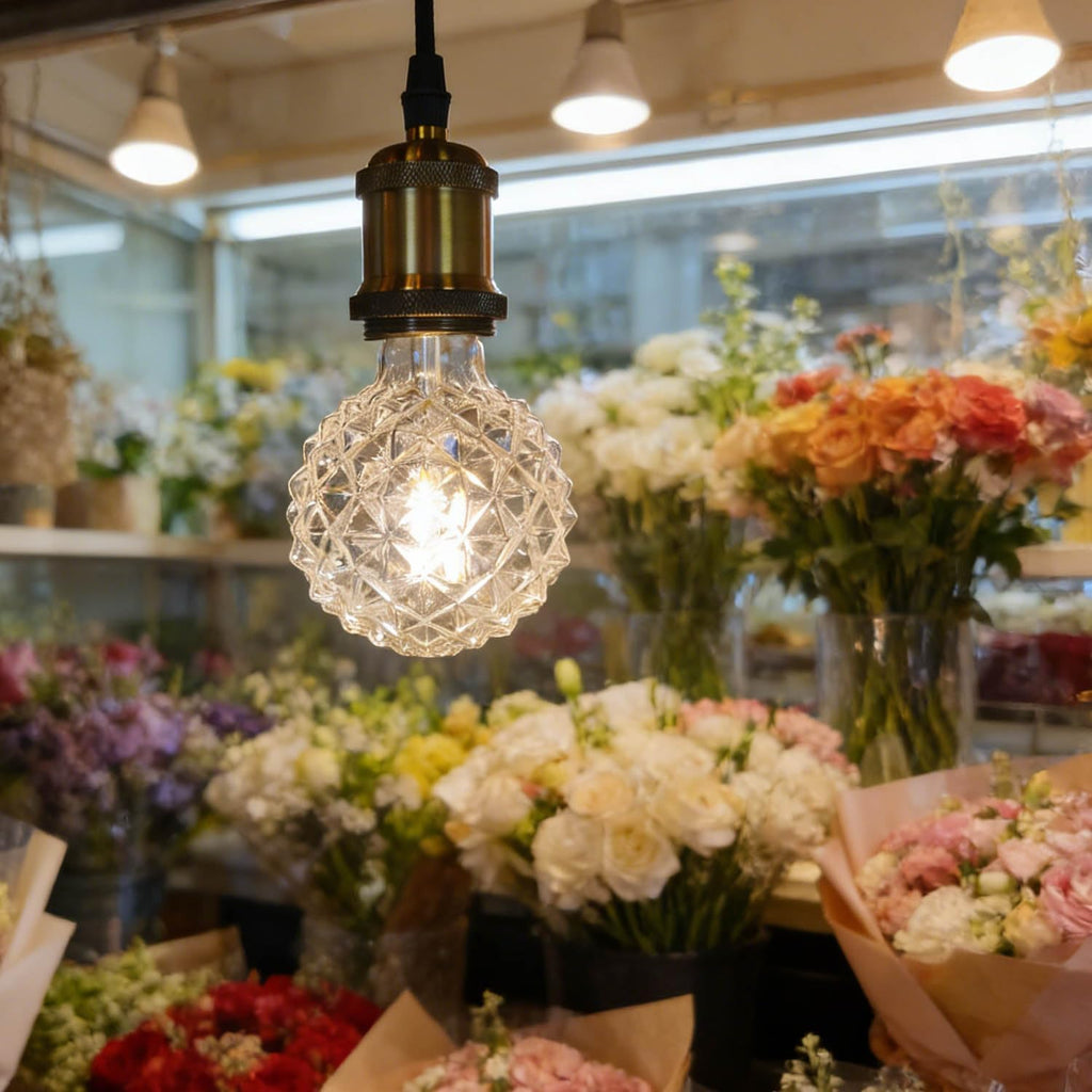Classic Edison LED Bulb G30, 4W (40W Equivalent), 400 Lumens, 2700K Warm White, Durian Shape, E26 Base, 110-130V