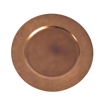 Decorative Charger Plates, 13" Round Plastic Charger Plates, Set of 4 - Elegant Table Décor for Events, Weddings &