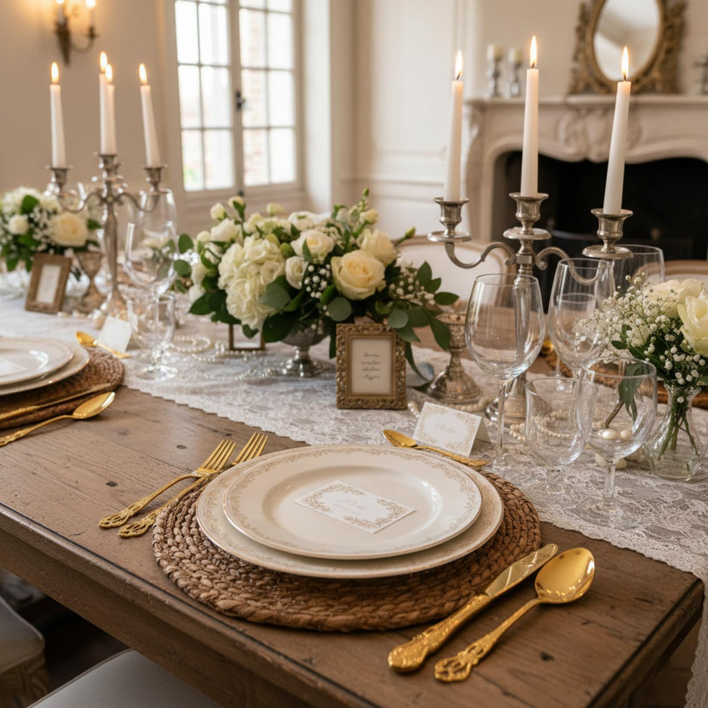 36 Pcs Royal Gold Silverware Set Stainless Retro Baroque Cutlery