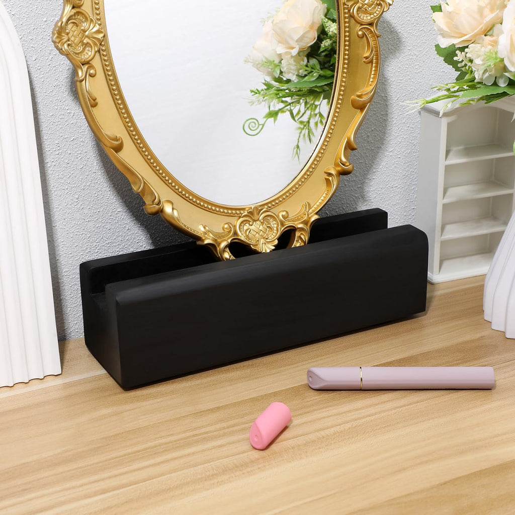 2PCS Wooden Floor Mirror Stand Anti Slip Base for Full Length Mirrors, Floor Mirror Stand Stable Support Holder