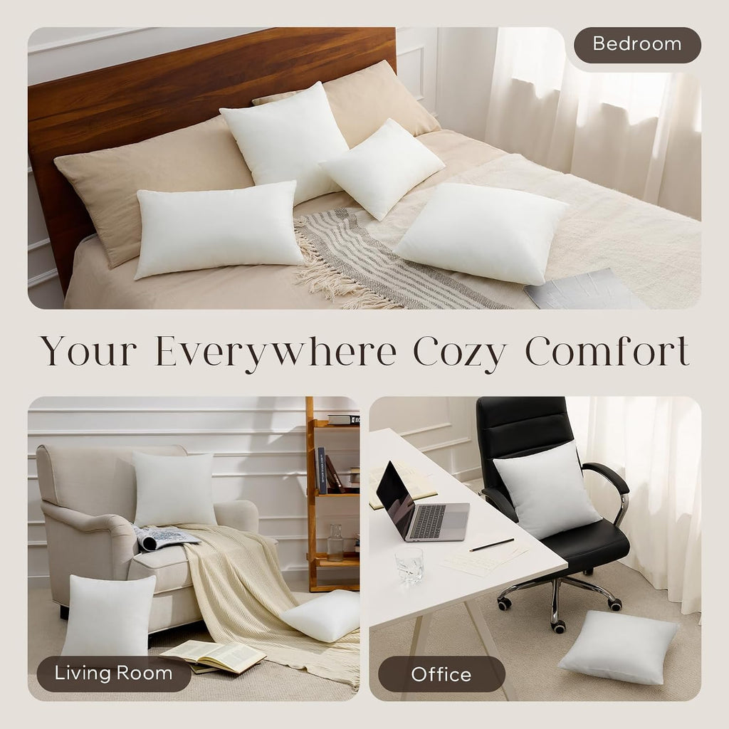 18x18 Pillow Inserts, Throw Pillow Inserts for Couch - Set of 4