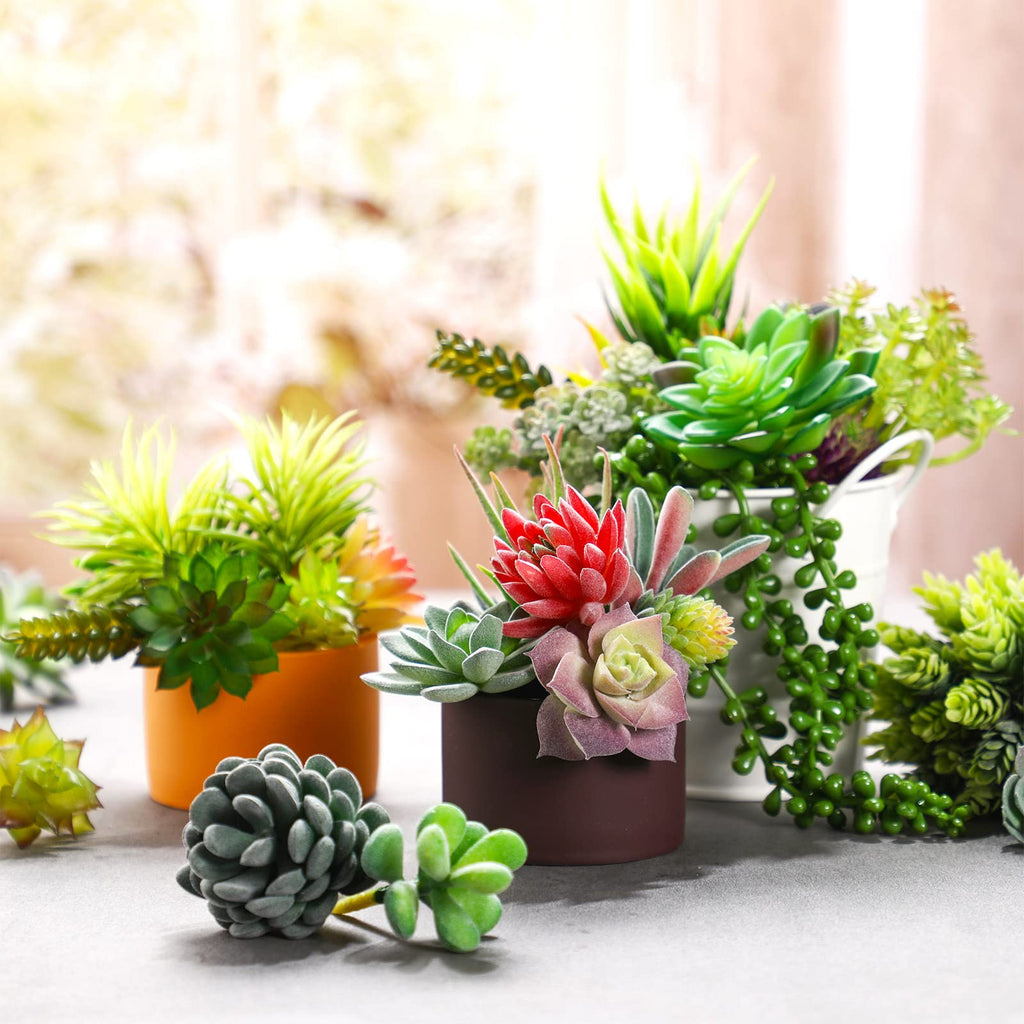 40 Pcs Artificial Faux Mini Succulent Plants, Fresh