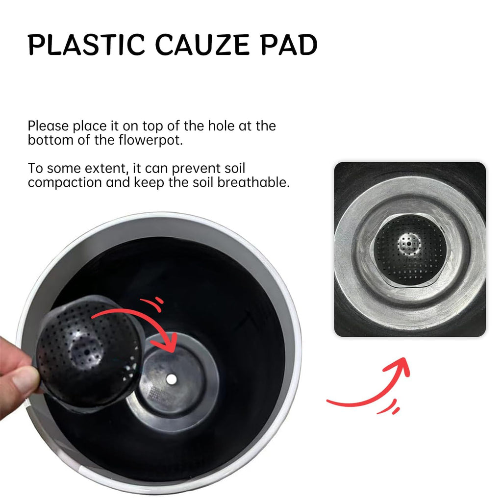 24/21/12/10" H Large Plastic Planters with Drainage Hole and Saucer -Set of 4 Tall Plant Pots for Indoor & Outdoor