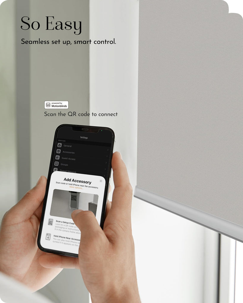Smart Roller Shades 100% Blackout Window Blinds with APP Control Customized Automatic Shades (22" Wx72 H, White)