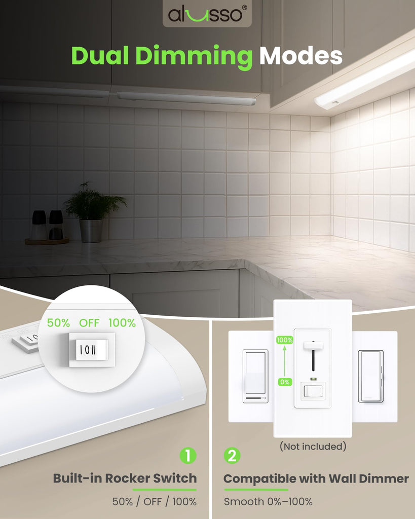 Hardwired 120V Under Cabinet Lighting 24 Inch Counter Kitchen Closet