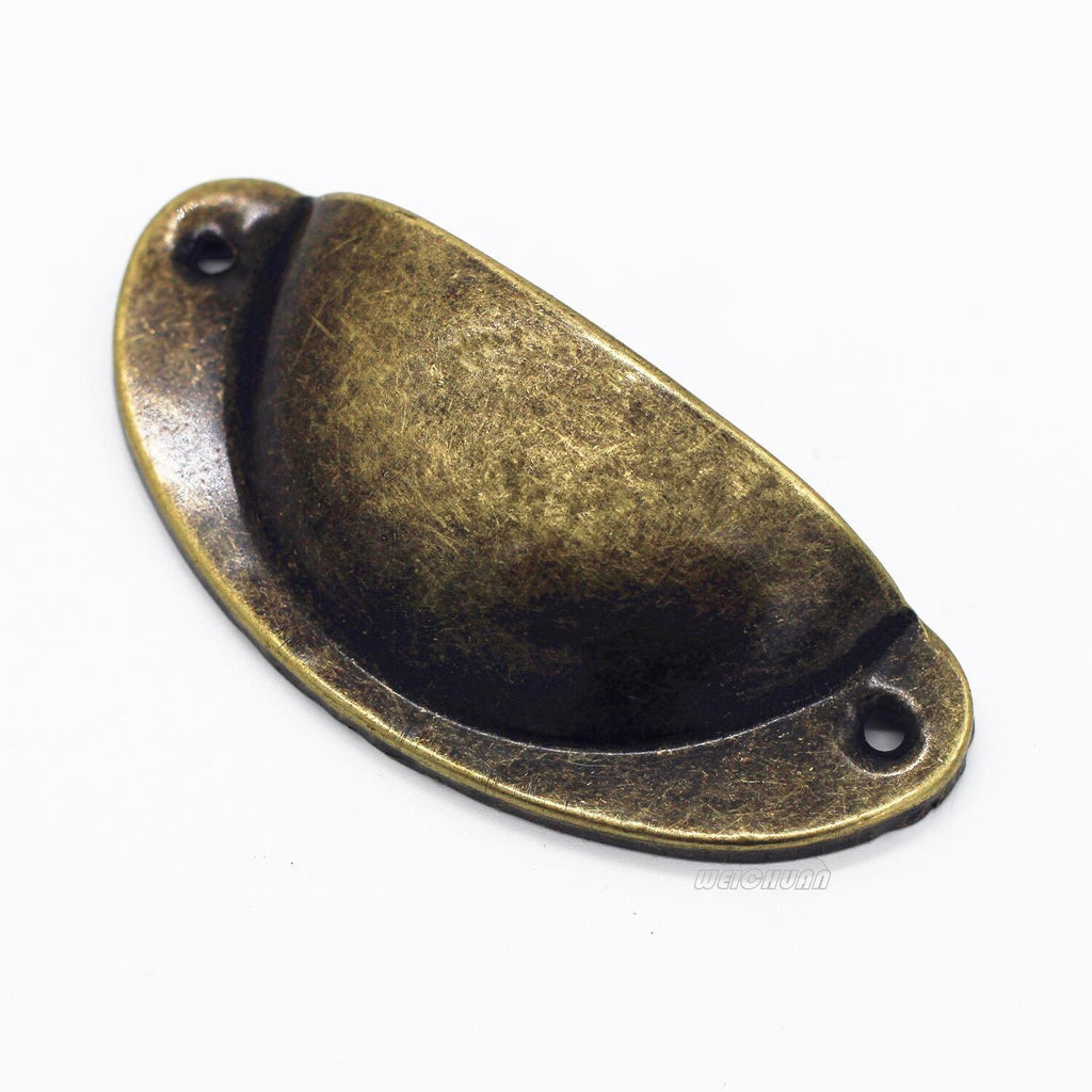 Vintage Apothecary Drawer Pulls Cabinet Bureau Handles Cup Pulls,30-Pack