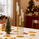 35in 4 Set Gold Candelabra Candle Centerpieces for Tables Candlesticks Holder Wedding Centerpieces Table Decorations
