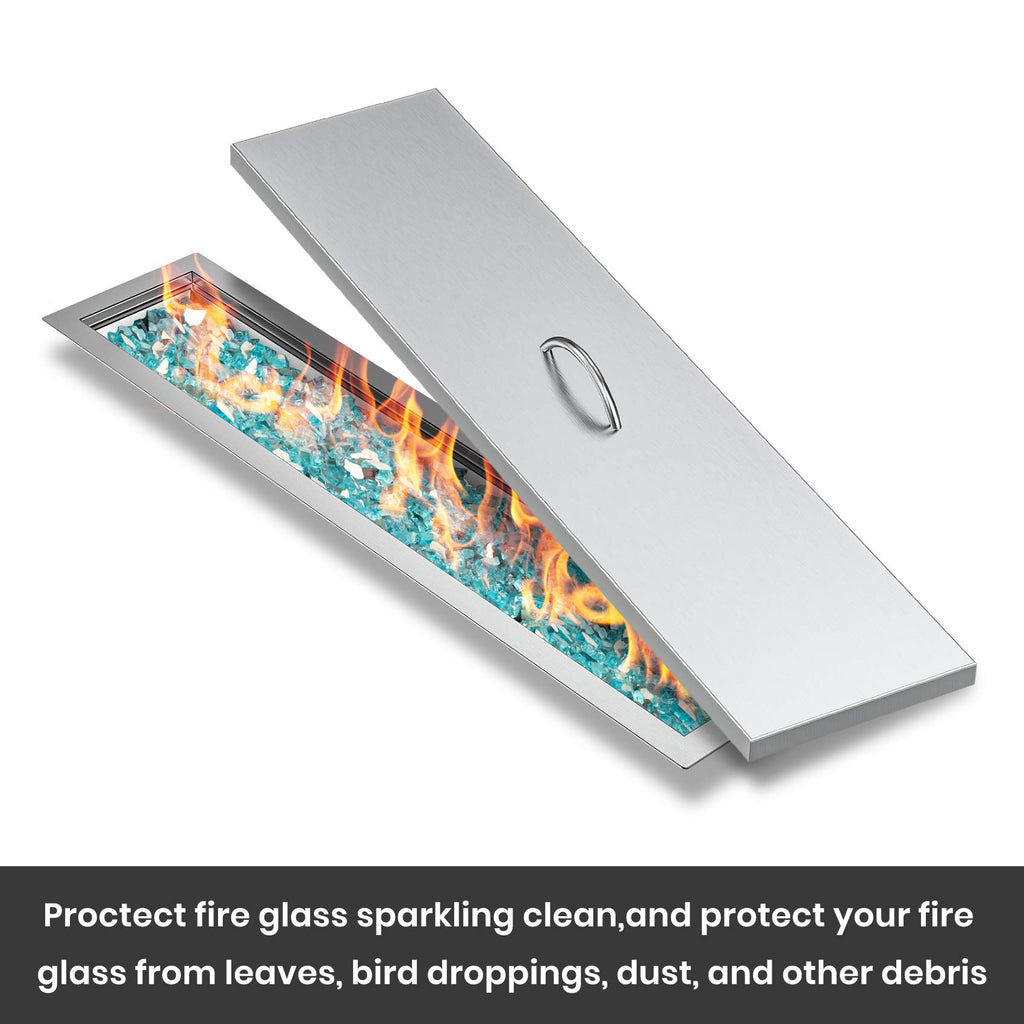 Fire Pit Lid Fits 36 x 6 Inches Linear Drop-in Burner Pan