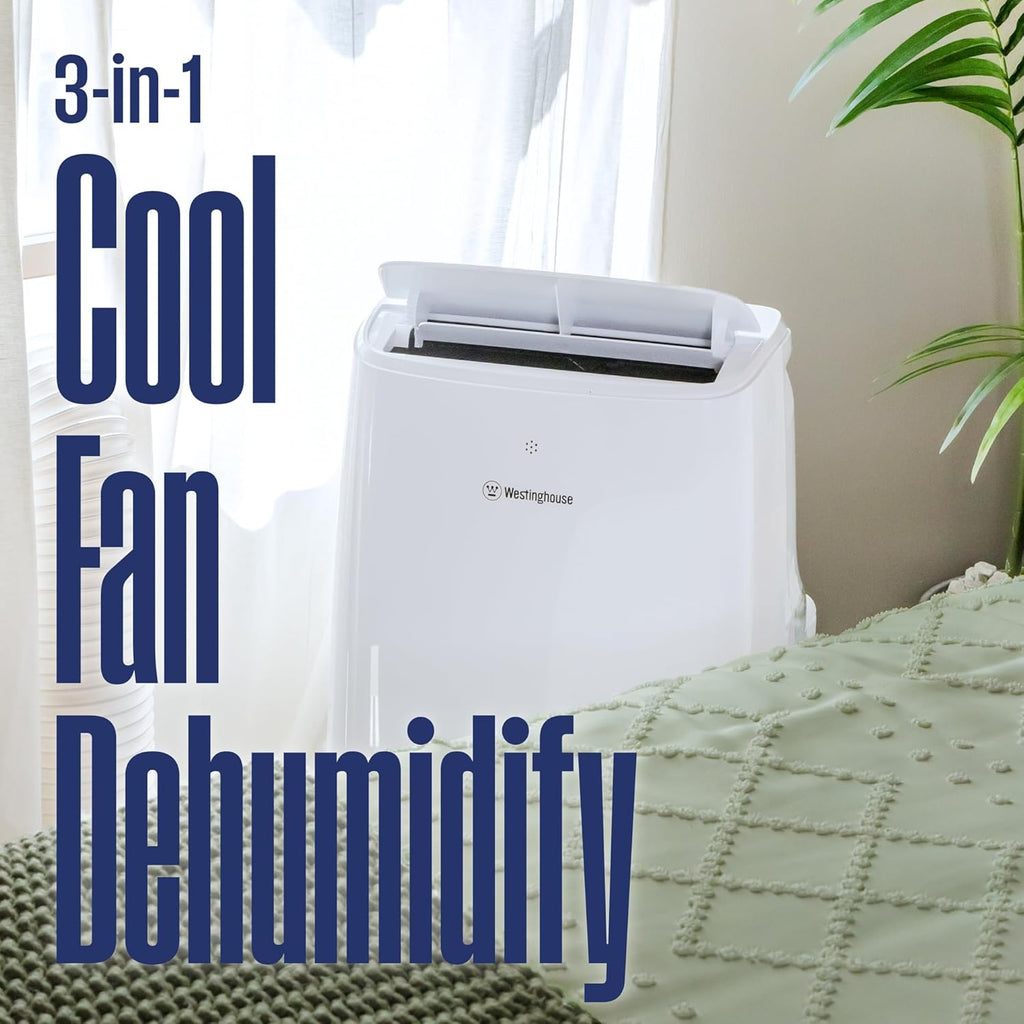 12,000 BTU Air Conditioner Portable For Rooms Up To 550 Square Feet, Portable AC with Home Dehumidifier, Smart App, 3