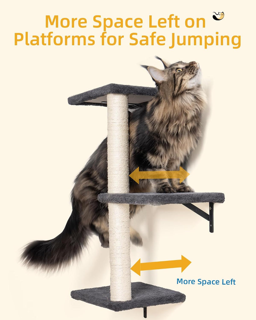 Heavy Duty Cat Wall Shelves for Large Cats, 5-in-1 Cat Furniture