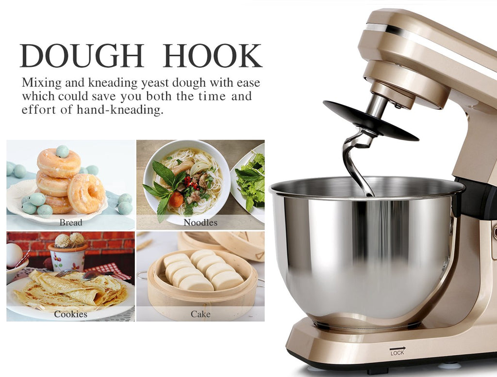 Stand Mixer,5.3-Qt & 500W & 6+P Speed MK36 Tilt-Head Kitchen Electric Food Mixers Home Baking Dough Machine with