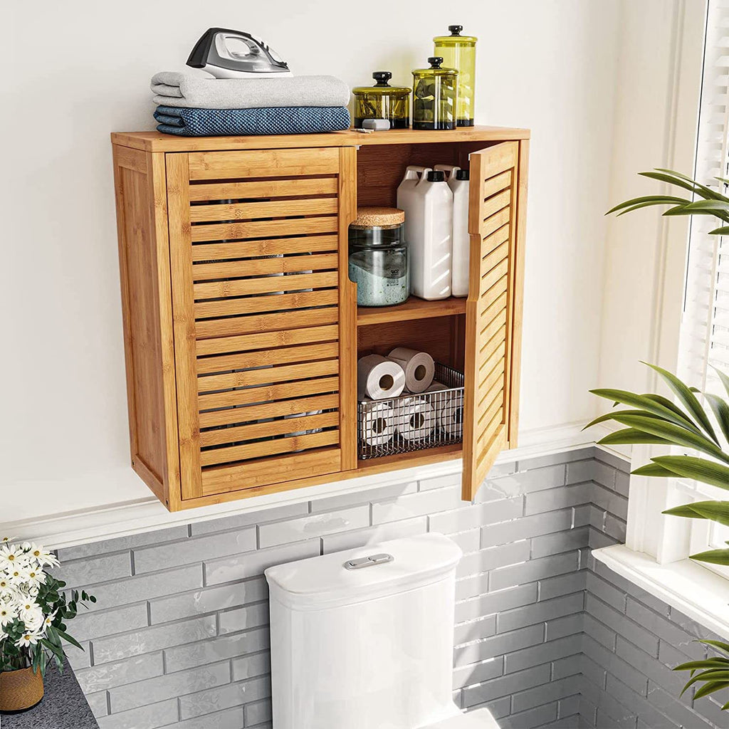 Wall Cabinet Bathroom Storage Cabinet Wall Mounted with Adjustable Shelves Inside, Double Door Medicine Cabinet