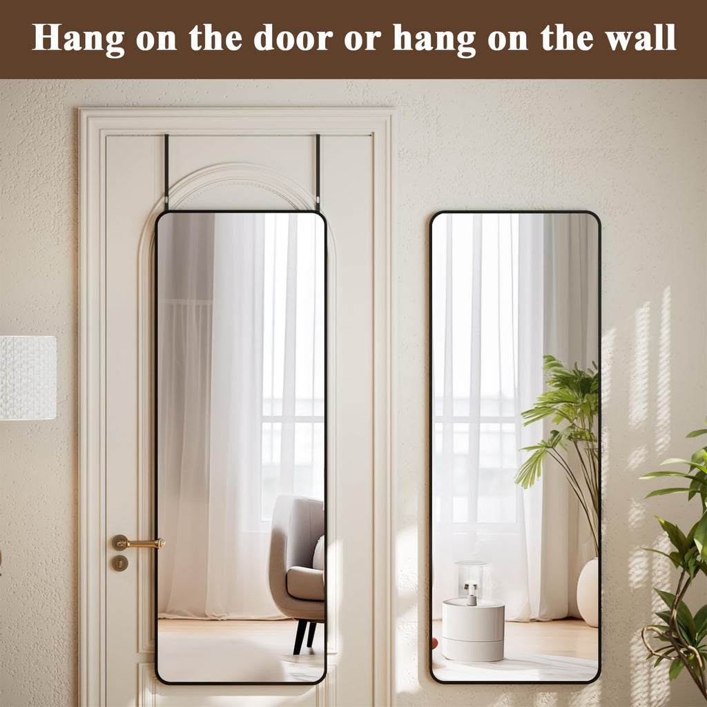 14"x48" Full Length Over The Door Mirror, Full Body Wall Mirror