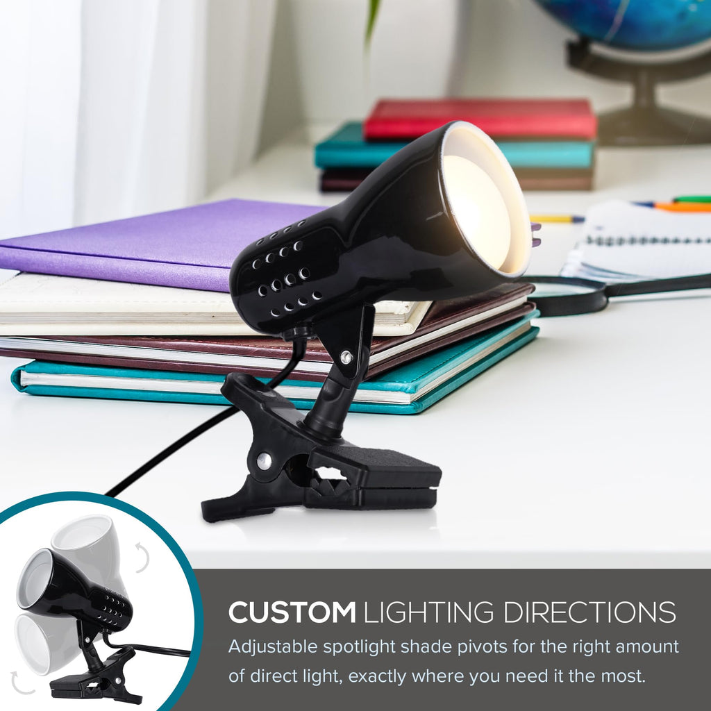 Adjustable LED Mini Clip Reading Lamp, Multipurpose Clip Lamp, or Bedroom, Smart Home Compatible, LED Bulb Included