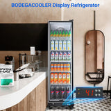 COOLER Commercial Beverage Refrigerator with Glass Door,12.5 Cu.Ft Commercial Dr