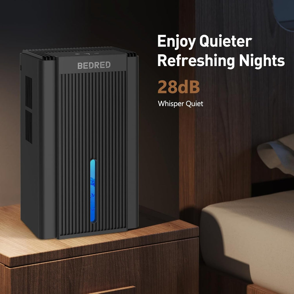 Dehumidifier, 95OZ Dehumidifier for Home 1000 Sq.Ft - Quiet with Auto Shut Off & Relaxing 7 Color Ambient Light