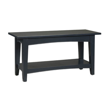 Shaker Cottage Shoe Storage Bench, Charcoal Gray, 36"W