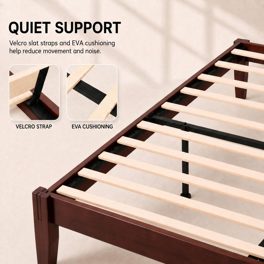 Bamboo Japanese Joinery Platform Bed Frame Queen Size