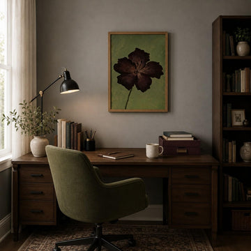 Dark Floral Wall Art Moody Flower Pictures Vintage Green Prints