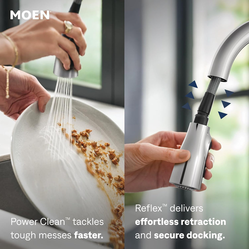 Riley Chrome One-Handle Pulldown Kitchen Faucet, 7402C