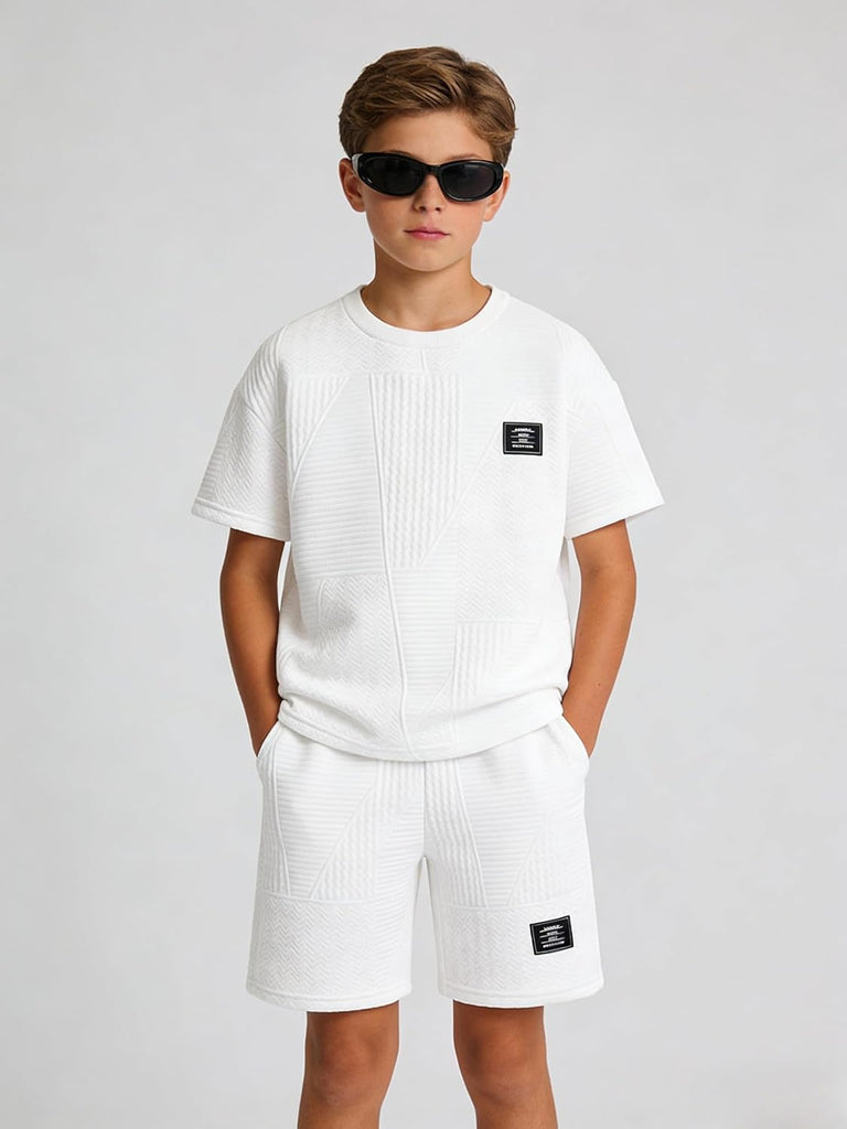 Tween Boys Clothes Summer Short Sleeve Top & Shorts Set Piece Casual Outfit